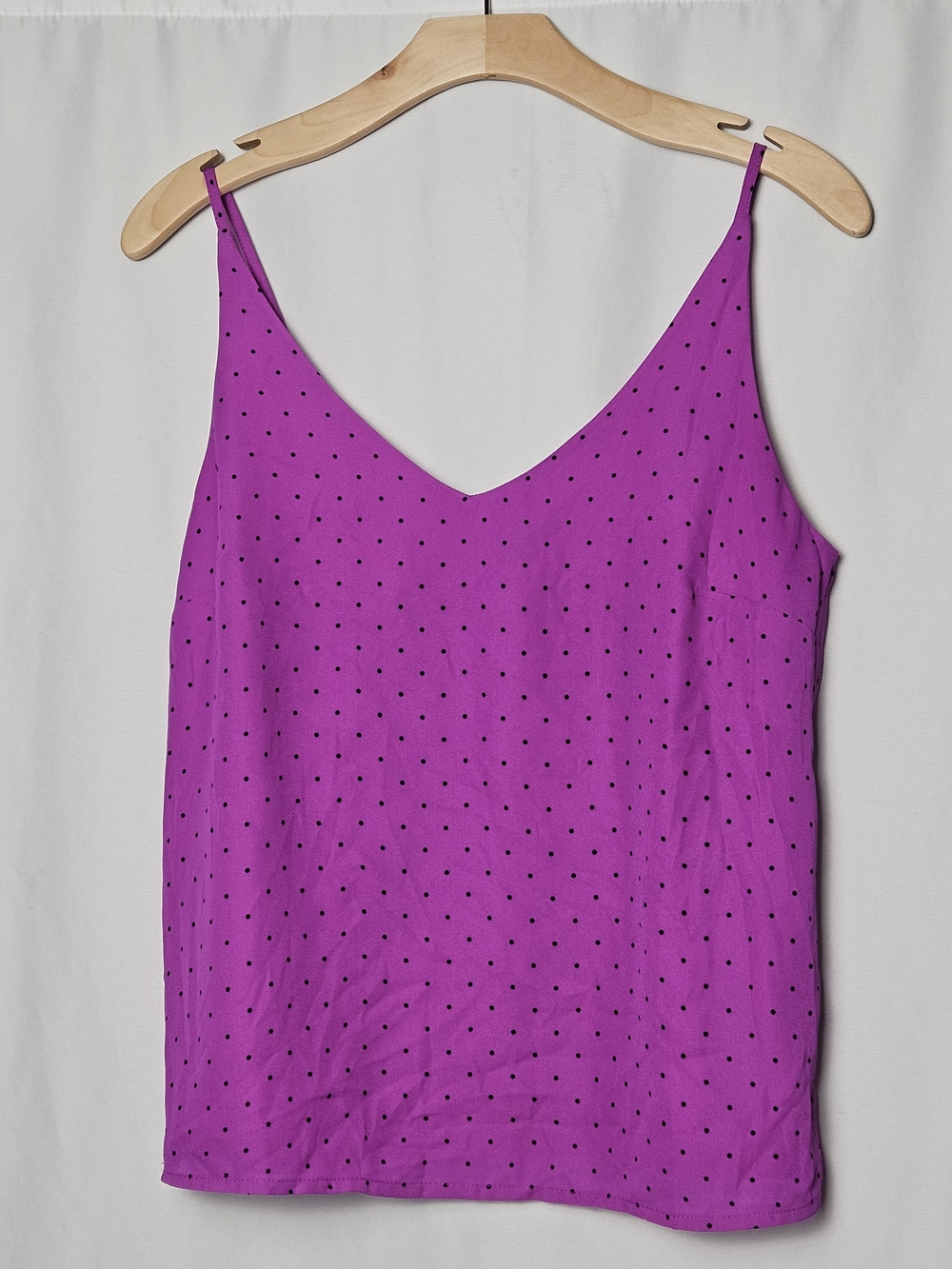 Banana Republic Purple Polka Dot V-Neck Cami Size Small